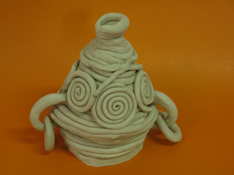 陶艺社团活动——泥条盘筑花瓶